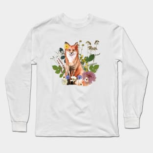 Pressed Flowers Fox Long Sleeve T-Shirt